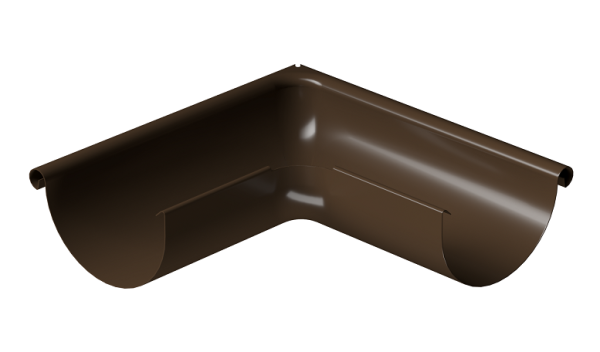 Угол внешний 90° D125 Döcke STAL PREMIUM Каштан, (RAL 8017) купить в Рязани
