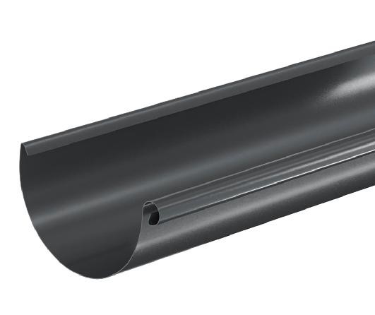 Водосток Aquasistem, система 125x90 - Водосточный желоб 3.00м RAL 7024 Тёмно-серый купить в Рязани