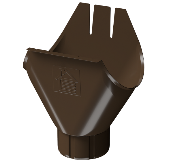 Воронка желоба D125 Döcke STAL PREMIUM Каштан, (RAL 8017) купить в Рязани