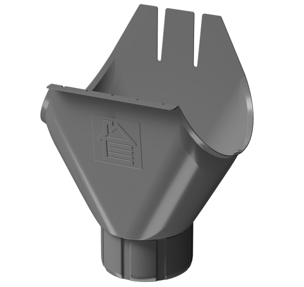 Воронка желоба D125 Döcke STAL PREMIUM Графит, (RAL 7024) купить в Рязани