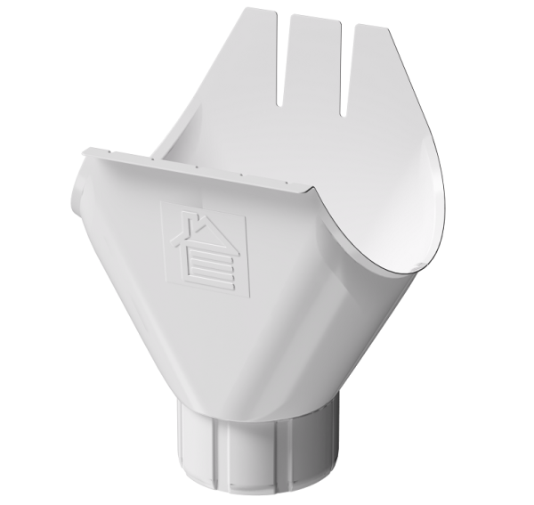 Воронка желоба D125 Döcke STAL PREMIUM Пломбир, (RAL 9010) купить в Рязани
