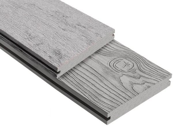 Террасная доска ДПК Outdoor 3D полнотелая STORM/OCEAN GREY серая микс купить в Рязани