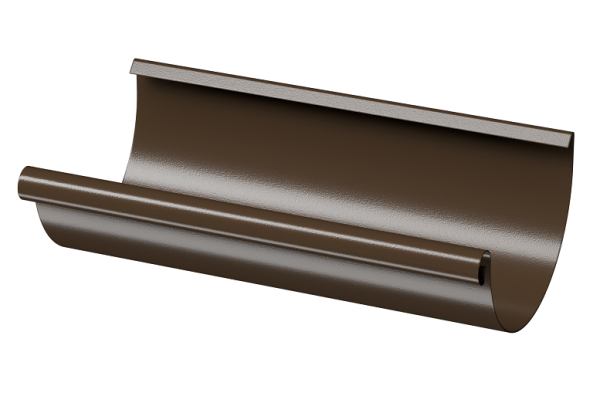 Желоб полукруглый D125 3 м Döcke STAL PREMIUM Каштан, (RAL 8017) купить в Рязани