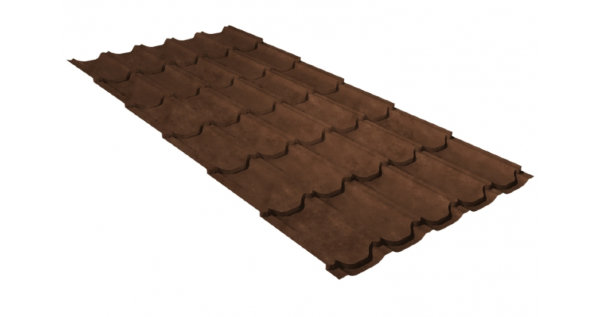 Металлочерепица квинта плюс GL 0,5 Safari Twincolor Brown купить в Рязани