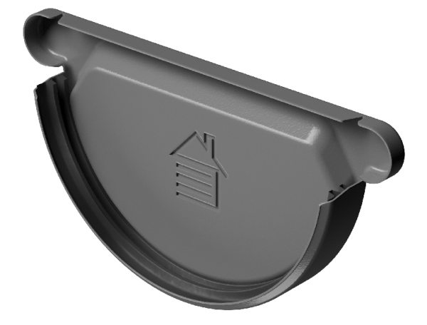 Заглушка желоба D125 Döcke STAL PREMIUM Графит, (RAL 7024) купить в Рязани