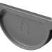 Заглушка желоба D125 Döcke STAL PREMIUM Графит, (RAL 7024) купить в Рязани