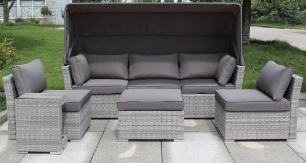 Диван-Трансформер AFINA плетеный из иск. ротанга AFM-320G Grey купить в Рязани