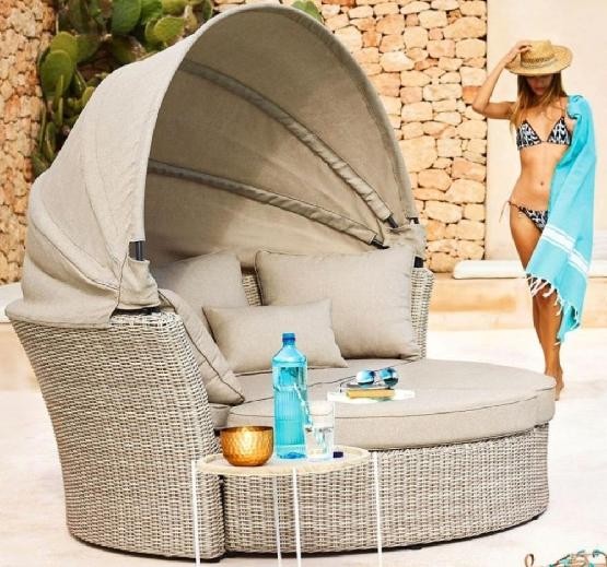 Диван-Трансформер AFINA плетеный из иск. ротанга AFM-325 Beige купить в Рязани