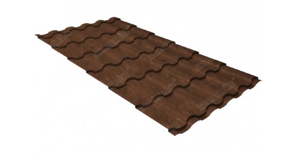 Металлочерепица кредо 0,45 Safari Twincolor Brown купить в Рязани