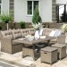 Комплект мебели AFINA плетеной из иск. ротанга AFM-307B Beige купить в Рязани