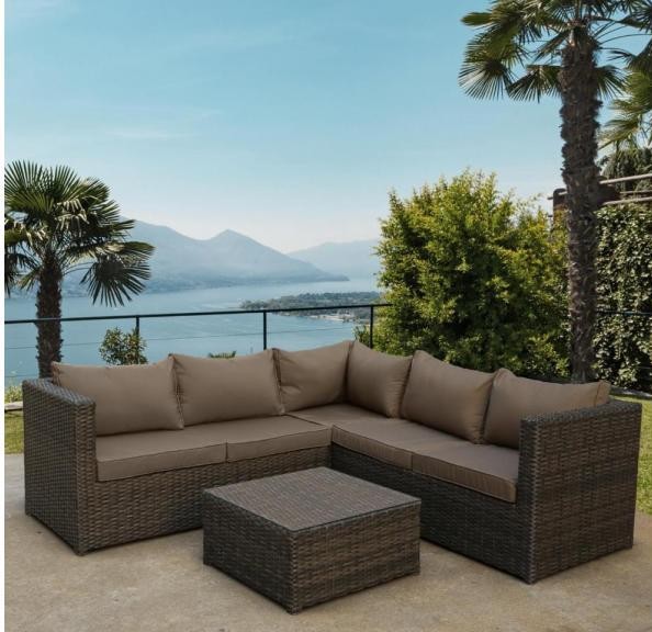 Комплект мебели AFINA плетеной из иск. ротанга YR825A Brown/Beige купить в Рязани