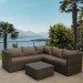 Комплект мебели AFINA плетеной из иск. ротанга YR825A Brown/Beige купить в Рязани