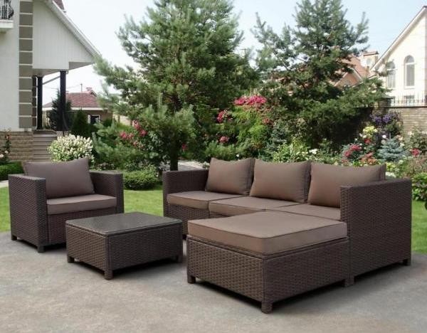 Комплект мебели AFINA плетеной из иск. ротанга YR821A Brown/Beige купить в Рязани