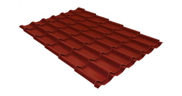 Металлочерепица классик GL 0,5 Velur20 RAL 3009 оксидно-красный купить в Рязани