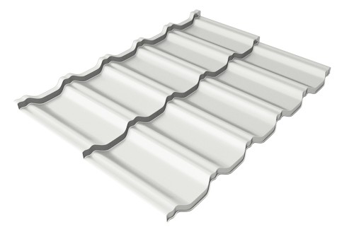 Металлочерепица модульная Квинта Uno Grand Line c 3D резом 0,5 Satin RAL 9003 сигнальный белый купить в Рязани
