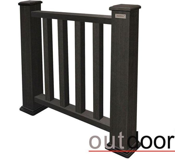 Ограждение из ДПК Outdoor Классик 3D STORM чёрный купить в Рязани