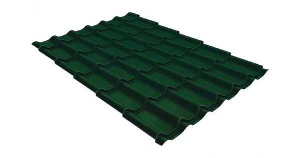 Металлочерепица классик 0,5 Satin RAL 6005 зеленый мох купить в Рязани