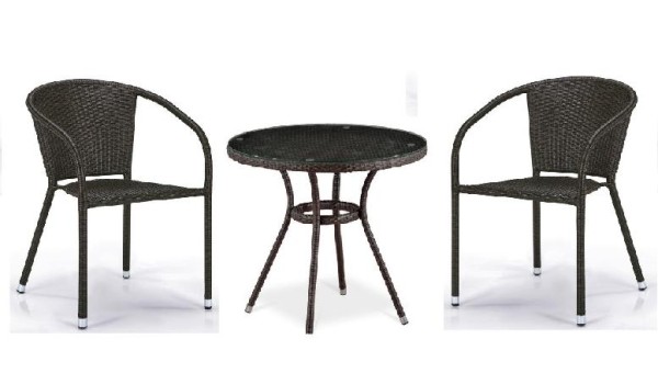 Комплект плетеной мебели AFINA из иск. ротанга Асоль-7 T282ANT/Y137C-W53 Brown 2Pcs купить в Рязани
