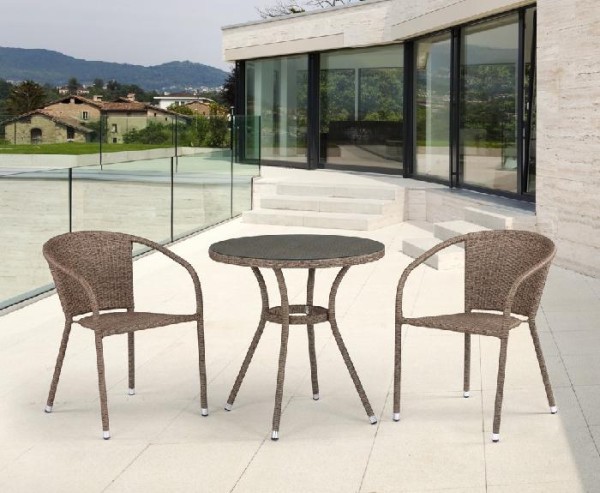 Комплект плетеной мебели AFINA из иск. ротанга T282ANT/Y137C-W56 Light Brown 2Pcs купить в Рязани