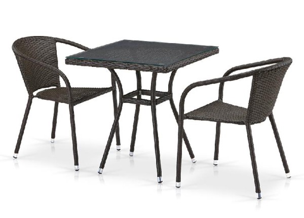 Комплект плетеной мебели AFINA из иск. ротанга T282BNT/Y137C-W53 Brown 2Pcs купить в Рязани