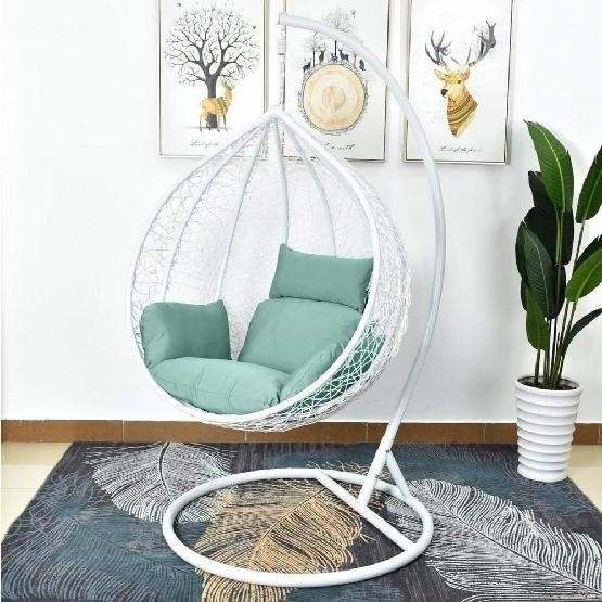 Кресло Подвесное из искусственного ротанга AFM-168A-L White/Green купить в Рязани
