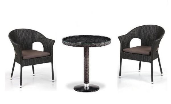 Комплект плетеной мебели AFINA из иск. ротанга T601/Y79A-W53 Brown 2Pcs купить в Рязани