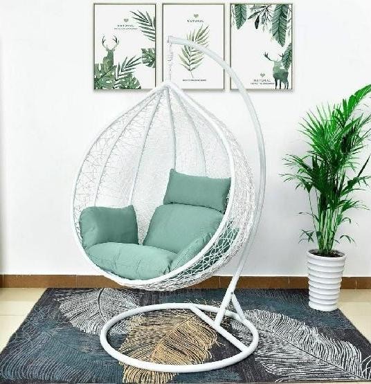 Кресло Подвесное из искусственного ротанга AFM-168A-XL White/Green купить в Рязани