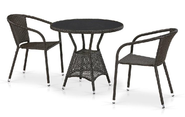 Комплект плетеной мебели AFINA из иск. ротанга T707ANS/Y137C-W53 Brown 2Pcs купить в Рязани