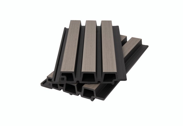 Фасадная панель брусковая двухцветная co-extrusion, snow mix купить в Рязани