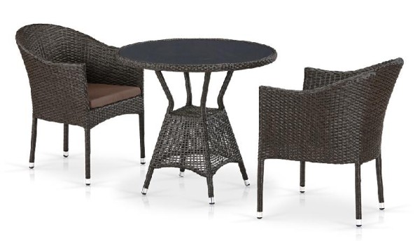 Комплект плетеной мебели AFINA из иск. ротанга T707ANS/Y350-W53 Brown 2Pcs купить в Рязани