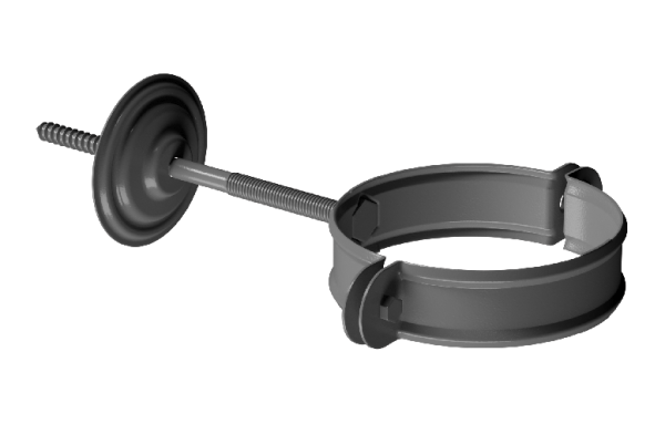 Хомут трубы D90 Döcke STAL PREMIUM Графит, (RAL 7024) купить в Рязани