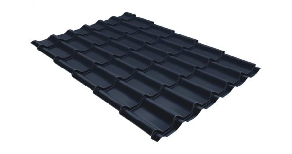 Металлочерепица классик 0,5 Satin RAL 7024 мокрый асфальт купить в Рязани
