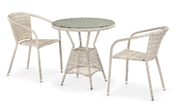 Комплект плетеной мебели AFINA из иск. ротанга T705ANT/Y137C-W85 Latte 2Pcs купить в Рязани