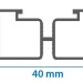 Лага алюминиевая KRONEX 40x15x3000 мм опорная Slim купить в Рязани