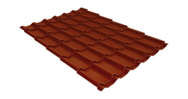 Металлочерепица классик 0,5 Satin RAL 8004 терракота купить в Рязани