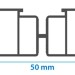 Лага алюминиевая KRONEX 50x25x3000 мм несущая купить в Рязани