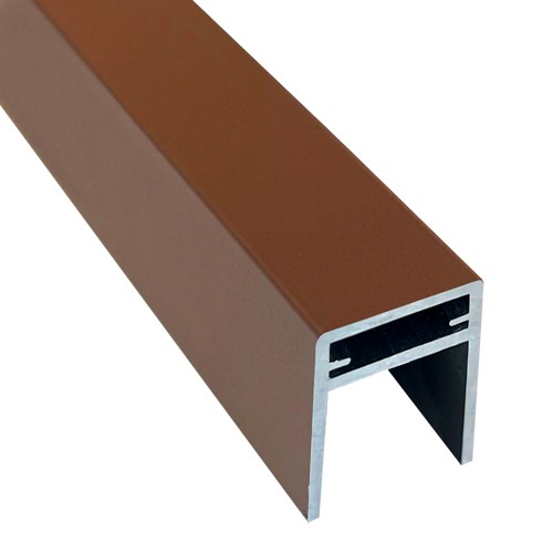П-профиль Алюминиевый EasyDecking 35x25 Коричневый купить в Рязани