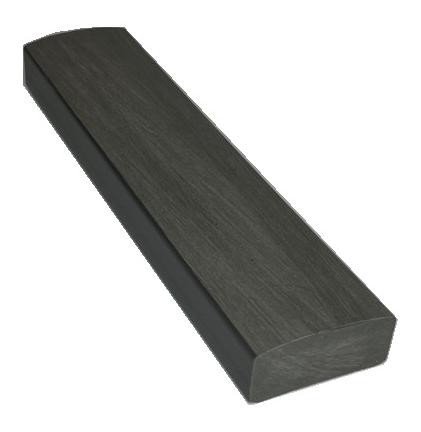 Лавочный брус Ecodecking Некст полнотелый брашированный 70х35 графит купить в Рязани