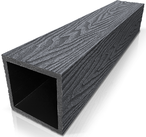 Столб ДПК 3D GardenParkett фактура дерева Графит купить в Рязани