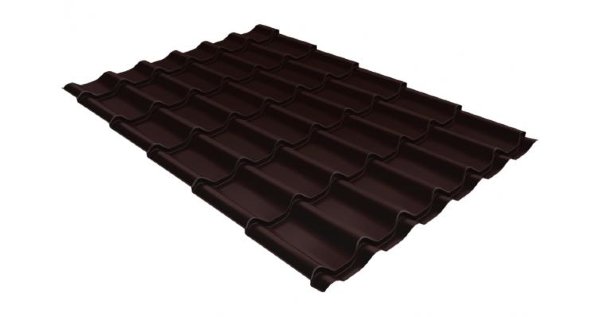 Металлочерепица классик 0,5 Satin RAL 8017 шоколад купить в Рязани