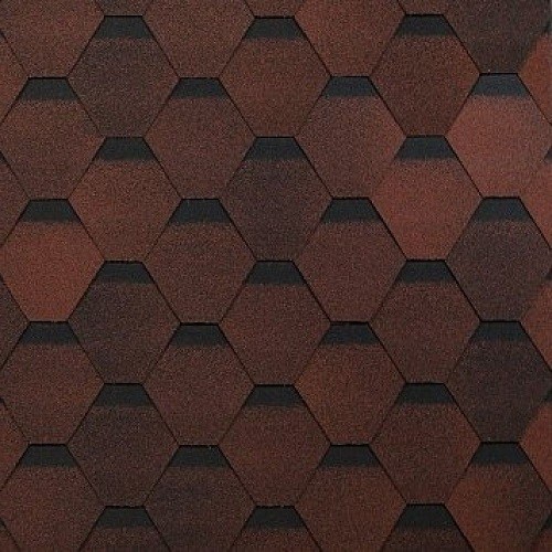Гибкая черепица Shinglas, коллекция Оптима – Красный купить в Рязани