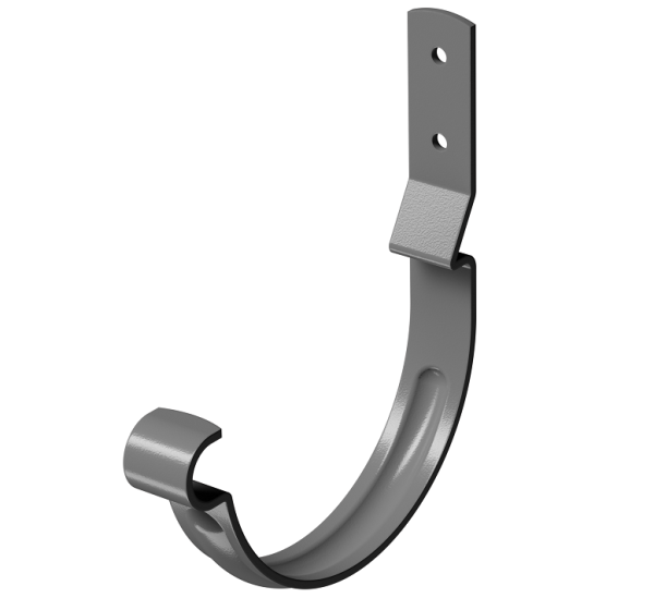 Карнизный крюк короткий (гнутый) D125 Döcke STAL PREMIUM Графит, (RAL 7024) купить в Рязани