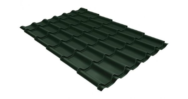 Металлочерепица классик 0,5 Satin RR 11 темно-зеленый купить в Рязани