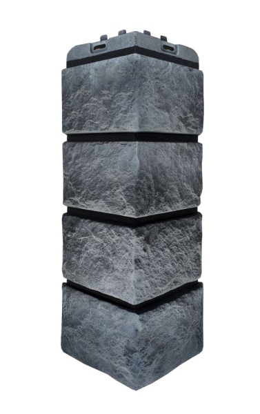 Угол наружный Grand Line Колотый Камень Антрацит, Шов чёрный купить в Рязани